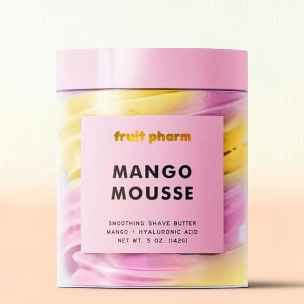 Mango Mousse Smoothing Shave Butter - Pink and Yellow